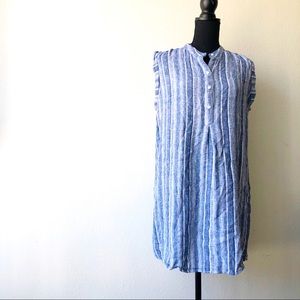 Cloth & Stone Cap Sleeve Pleated Front Dress